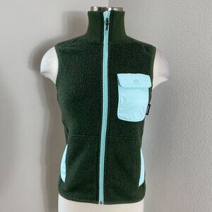 Cotopaxi Womens XS Cubre High Loft Fleece Vest Green Primaloft Full Zip